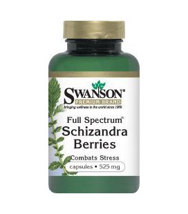 Full Spectrum Schizandra Berries 525 mg 90 Caps by Swanson Premium