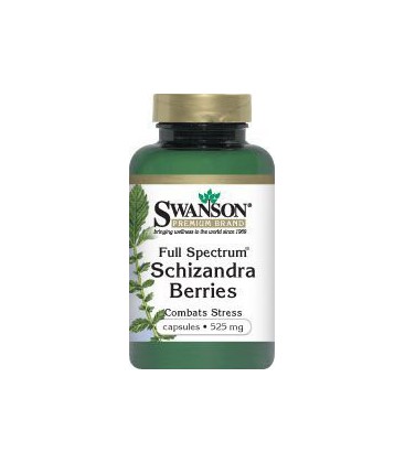 Full Spectrum Schizandra Berries 525 mg 90 Caps by Swanson Premium