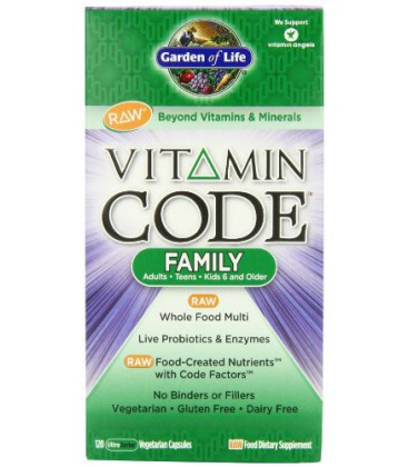 Garden of Life Vitamin Code Perfect Family Multi 120 CNT CAP, Box