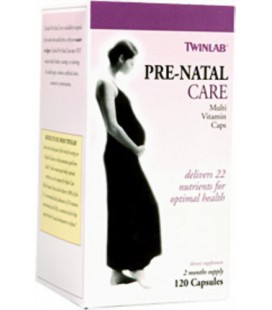 Twinlab Pre-Natal Care, Multi Vitamin Caps, 120 Capsules (Pack of 2)