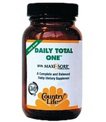 Country Life Daily Total One Maxi-Sorb Multi-Vitamins, Iron Free, 60-Vegetarian Capsules