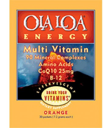 Ola Loa Products Energy Super Multi-Vitamin Effervescent, Orange 30 Packet(s)