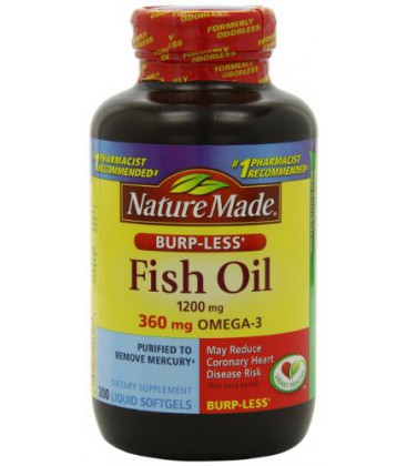 Nature Made Fish Oil 1200 Mg Burp-less, Value Size, 200-Count