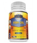 Fish Oil Omega-3 - Triple Strength 2,000mg Fish Oil Pills & 1,400mg Omega 3: 800mg EPA + 600mg DHA - 120 Burpless Capsules