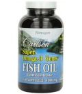 Carlson Labs Super Omega-3 Gems, Fish Oil Concentrate, 1000mg, 250 Softgels