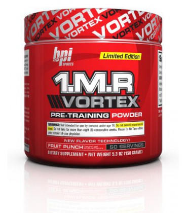 BPI Sports 1.M.R. Vortex Pre-Workout Powder, Fruit Punch, 5.3-Ounce