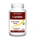 1 L-Carnitine 500 mg 90 Tablets by Best Naturals (L-Carnitine Tartrate) - Boost Cellular Energy* - Manufactured in a USA Based