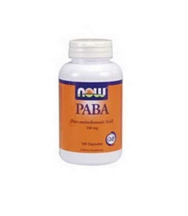 NOW Foods Paba, 100 Capsules / 500mg (Pack of 3)