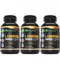 L-Carnitine Power Muscle Building, Energy L-Carnitine 1000mg 270 Capsules 3 Bottles