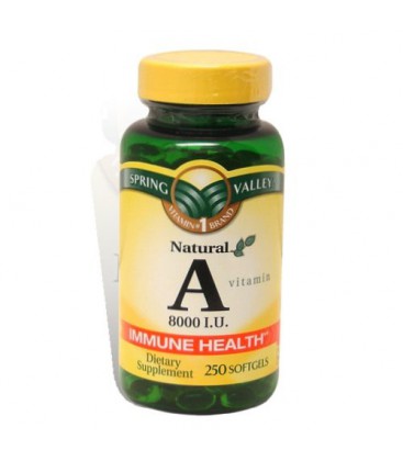 Spring Valley - Vitamin A 8000 IU, 250 Softgels