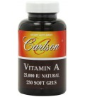 Carlson Labs Vitamin A Natural, 25000 IU, 250 Softgels