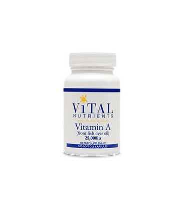 Vital Nutrients - Vitamin A 25,000 IU 100 Softgels