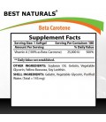 1 Beta Carotene 25000 IU 180 Softgels by Best Naturals - Provitamin A - Essential Nutrition