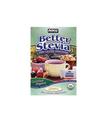 Better Stevia Zero Calorie Sweetener Organic 75 Packets