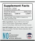 Vitamin D3 5000 IU Pills by Vita Optimum - Best Natural Organic Olive Oil (360 softgels) - Made in USA