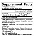 Doctor's Best Natural Vitamin K2 MenaQ7 45mg Vegetable Capsules, 60-Count