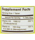 Mason Natural K2 Plus D3 Tablets, 100 Count