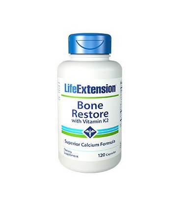 Life Extension - Bone Restore With Vitamin K2 - 120 Caps (Pack of 2)