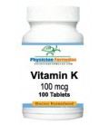 Vitamin K Supplement 100 Mcg, 100 Tablets - Endorsed by Dr. Ray Sahelian, M.D. - A phytonadione for blood clotting