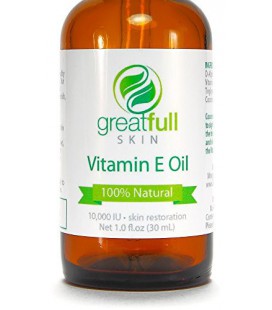 Vitamin E Oil By GreatFull Skin, 100% Natural - 10000 IU, 1 Ounce