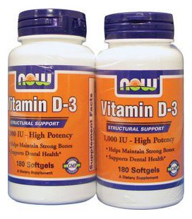 Now Foods Vitamin D3-1000iu, Soft-gels, 360-Count