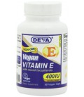 Deva Vegan Vitamins Natural Vitamin E 400iu with Mixed Tocopherols, 90-Count