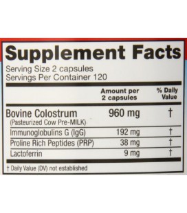 Symbiotics colostrum Plus, 240 capsules