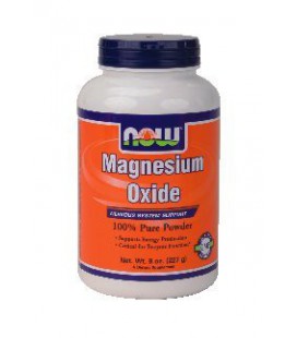 Now Foods Magnesium Oxide Powder, 8-Ounce Bottle, (Pack of 2)