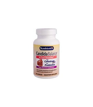 Symbiotics Candida balance avec colostrum Plus et probiotiques - 120 Capsules