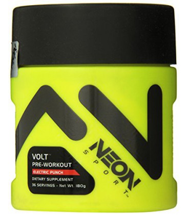 Neon Sport Volt créatine preworkout gratuit avec Beta Alanine, Punch électrique, 36 Portions