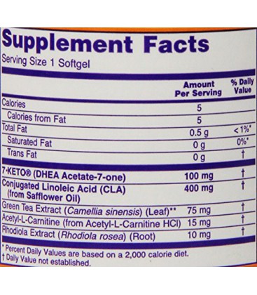 Now Foods 7-céto 100mg Leangels, 60-gélules