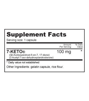 NutraBio 7-Keto DHEA 100mg - 60 Capsules végétales