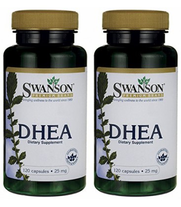 Swanson prime DHEA 25mg - 2 bouteilles chacune de 120 Capsules