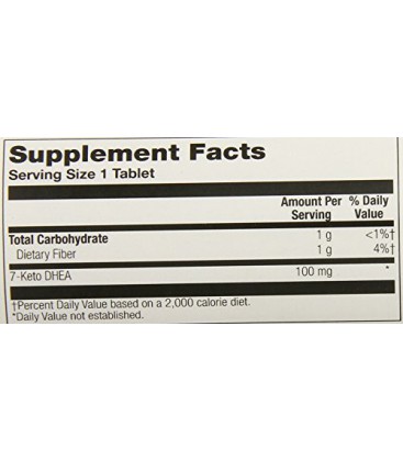 Supplément DHEA KAL 7-Keto, 100 mg, 30 comte