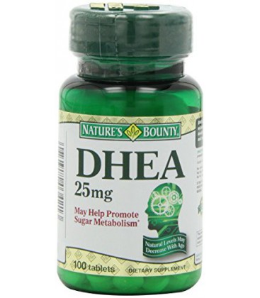 Bounty DHEA 25mg de la Nature, 100 comprimés (Pack de 4), Bounty -fy